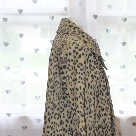 #258 Chico's Animal Print Leather Dress Jacket Size 3 (16) - Picture 3 of 10